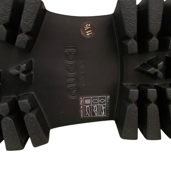 GUCCI Men's Maxi GG Supreme Canvas Combat Ankle Boots Camel Brown Sz 11.5  US 12 - Picture 12 of 16